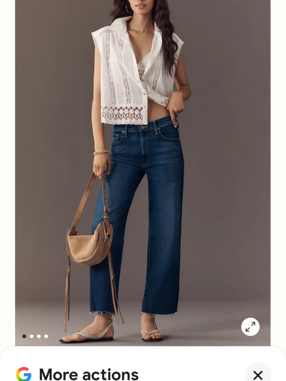 Anthropologie - MOTHER The Rambler Zip High-Rise Straight-Leg Ankle Jeans sz 32